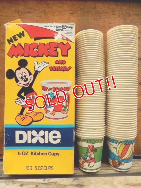 画像1: ct-131022-17 Mickey and Friends / DIXIE 80's 5oz. Kitchen Cups