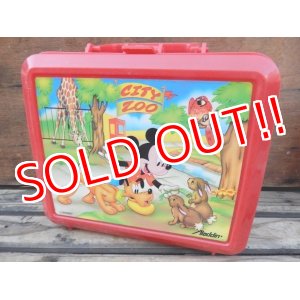 画像: ct-131121-10 Mickey Mouse & Pluto / Aladdin 90's Plastic Lunchbox