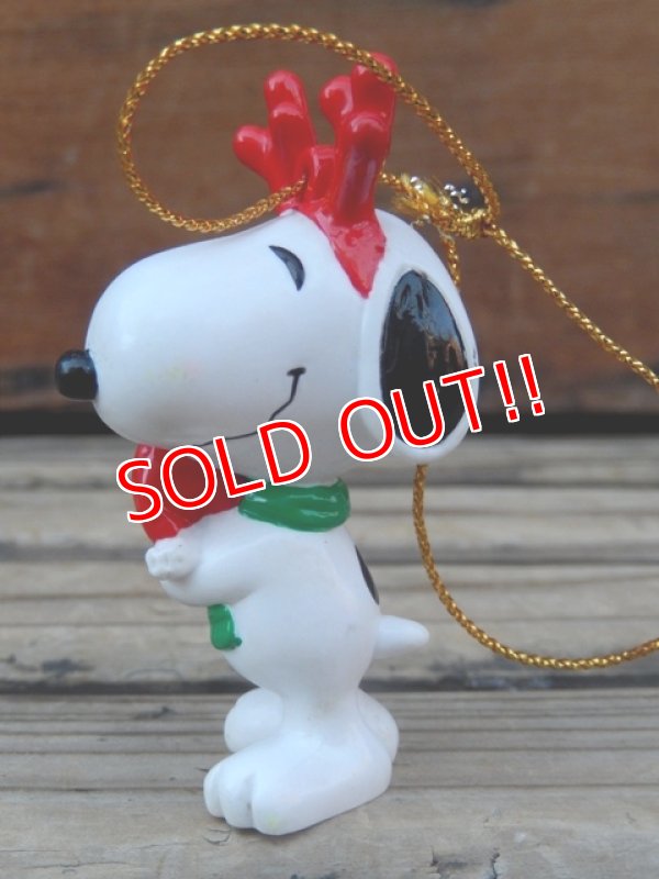 画像2: ct-131122-95 Snoopy / Whitman's 90's PVC Ornament "Reindeer "