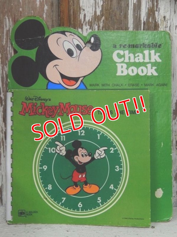 画像1: ct-140121-71 Mickey Mouse / 70's Tells The Time Chalk Book