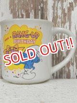 画像: ct-140509-18 Smurf / 80's Ceramic Mug "Happy Birthday"