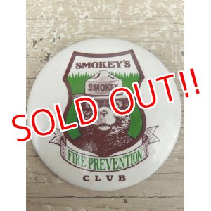 画像: ct-140715-14 Smokey Bear / Pinback "Smokey's Fire Prevention Club"