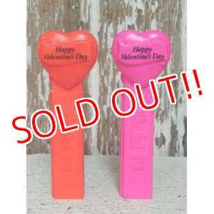 画像: pz-130917-04 Neon Valentine's Heart / 90's PEZ Dispenser set of 2