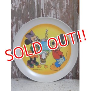 画像: ct-141216-48 Mickey Mouse & Minnie Mouse / 70's Plastic Plate