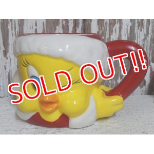 画像: ct-150101-49 Tweety (Santa) / Applause 1996 Ceramic Face Mug