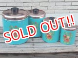 画像: dp-150101-10 Ransburg / Vintage Turquoise blue canister 4pc