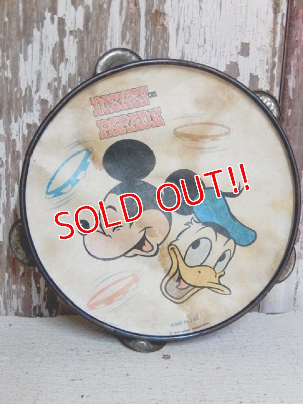 画像1: ct-150519-46 Mickey Mouse & Donald Duck / Vintage Tambourine