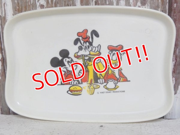 画像1: ct-150804-26 Mickey Mouse, Goofy & Donald Duck / 70's Plastic Plate