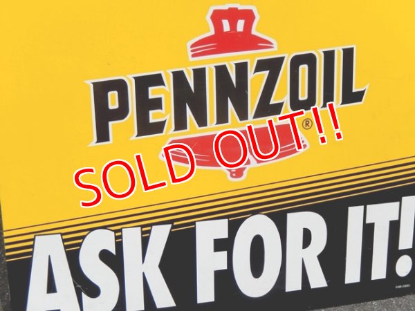 画像2: dp-150811-06 Pennzoil / 90's w-side Metal sign