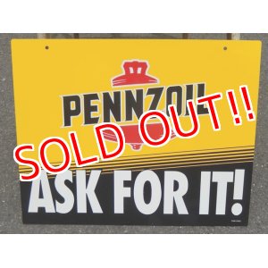 画像: dp-150811-06 Pennzoil / 90's w-side Metal sign