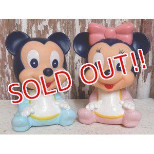 画像: ct-150901-26 Baby Mickey Mouse & Minnie Mouse / 80's-90's Rubber Toy