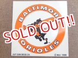 画像: ct-150701-22 Baltimore Orioles / 80's Window Sticker