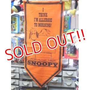 画像: ct-151001-11 PEANUTS / 60's Banner "Snoopy" Orange