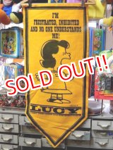 画像: ct-151001-10 PEANUTS / 60's Banner "Lucy" Yellow