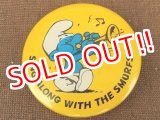 画像: ct-151005-13 Smurf / 80's Pinback "Sing Along with the Smurfs!"