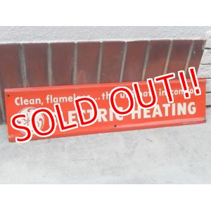 画像: dp-151014-07 General Electric / "ELECTRIC HEATING" 50's metal sign