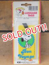 画像: ct-151104-21 Snoopy / AVIVA 70's Luggage Tags "Bon Voyage"