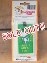 画像: ct-151104-20 Snoopy / AVIVA 70's Luggage Tags "Have a Great Trip"