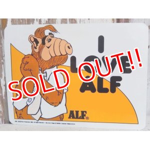 画像: ct-151208-31 ALF / 80's Plastic Sign "I LOVE ALF"