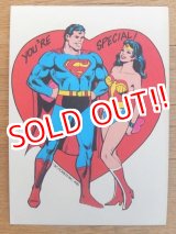 画像: ct-160512-01 Superman & Wonder Woman / 80's Greeting Card