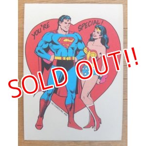 画像: ct-160512-01 Superman & Wonder Woman / 80's Greeting Card