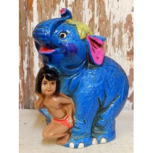 画像: ct-160615-41 Jungle Book / 60's Mowgli & Elephant Paper Mache Coin Bank