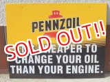 画像: dp-160823-11 Pennzoil / 90's W-side Plastic Sign