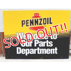 画像: dp-160823-12 Pennzoil / 90's W-side Plastic Sign