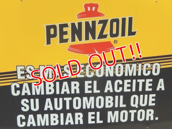 画像3: dp-160823-11 Pennzoil / 90's W-side Plastic Sign