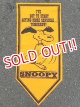 画像: ct-160901-38 PEANUTS / 60's Banner "Snoopy" Yellow