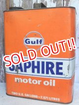 画像: dp-161101-10 Gulf / 60's-50's Saphire Two U.S Gallons Motor Oil Can