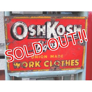 画像: dp-161218-01 OSHKOSH / 1950's Metal Sign