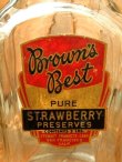 画像2: dp-170422-29 Brown's Best / Vintage Strawberry Preserves Glass Jar