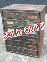 画像: dp-170422-27 Vintage Metal Parts Cabinet