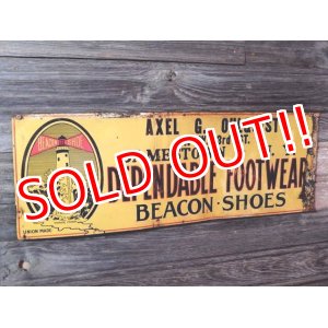 画像: dp-170701-10 Beacon Shoe / 1930's-1940's Tin Sign