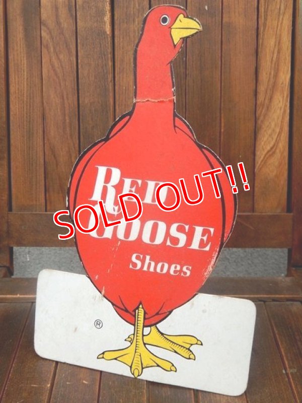 画像1: dp-170803-25 Red Goose Shoes / Vintage Cardboard Sign