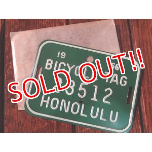 画像: dp-170810-21 1960's Bicycle Tag "HONOLULU"