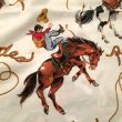 画像3: ct-170901-39 Vintage Flat Sheet "Cowboy" (Twin size)