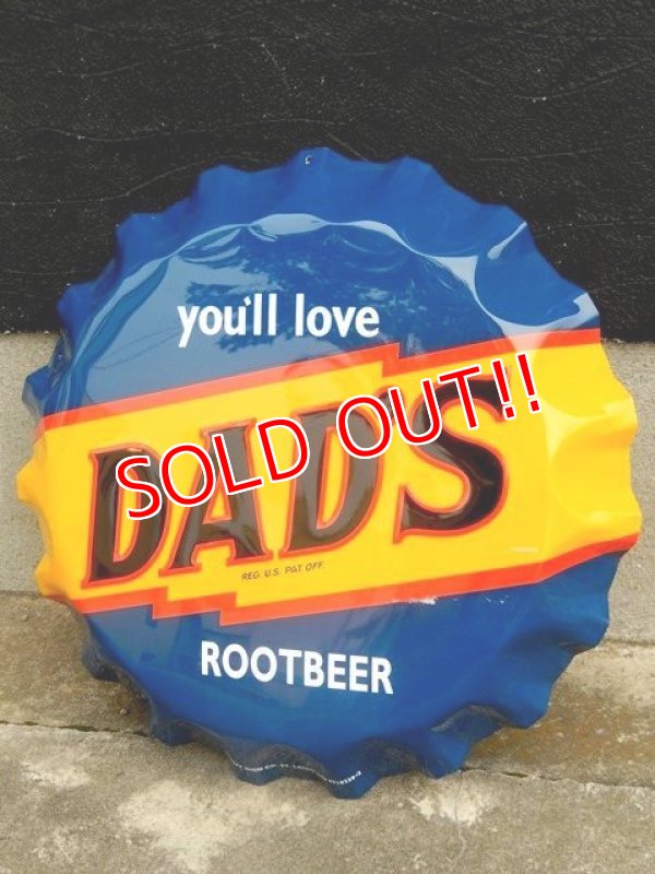 画像1: dp-171001-05 DAD'S ROOT BEER / 1990's Botte Cap Sign