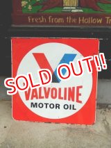 画像: dp-171101-04 Valvoline / 1960's W-side Metal Sign