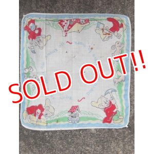 画像: ct-171206-52 Snow White and the Seven Dwarfs / Dopey 1940's Handkerchief