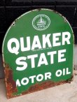 画像1: dp-171206-40 Quaker State / 1940's W-side Metal Sign