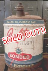 画像: dp-180601-34 Bonded Gas & Oil / 1940's-1950's Quality 5 Gallon Oil Can