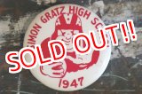 画像: dp180801-75 Simon Gratz High School / 1947 Football Team Pinback