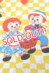 画像: ct-180901-167 Raggedy Ann & Andy / 1980's Flat Sheet (Twin)