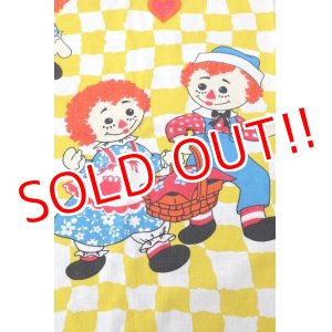 画像: ct-180901-167 Raggedy Ann & Andy / 1980's Flat Sheet (Twin)