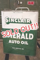 画像: dp181001-02 SINCLAIR / EMERALD AUTO OIL 1960's 2 Gallons Can