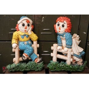 画像: ct-181031-07 Raggedy Ann & Andy / 1970's Wall Decoration Set