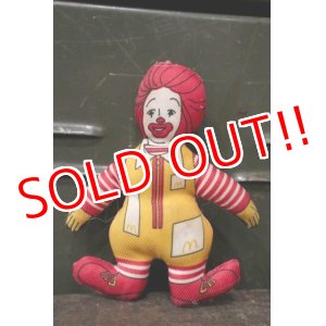 画像: ct-181101-01 McDonald's / Ronald McDonald 1980's mini Cloth Doll