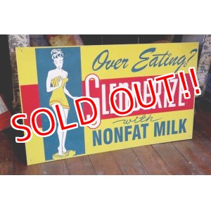 画像: dp-181101-21 SLENDERIZE NONFAT MILK / 1950's Metal Sign